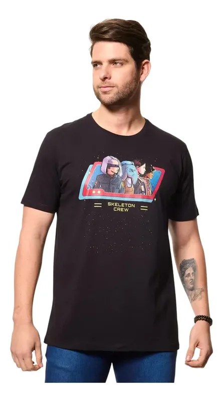 Camiseta Masculina Skeleton Crew Disney Tam P