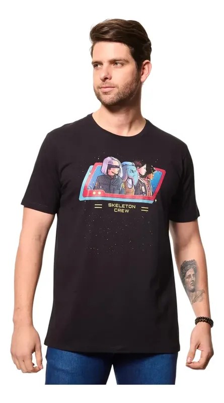 Camiseta Masculina Skeleton Crew Disney Tam M