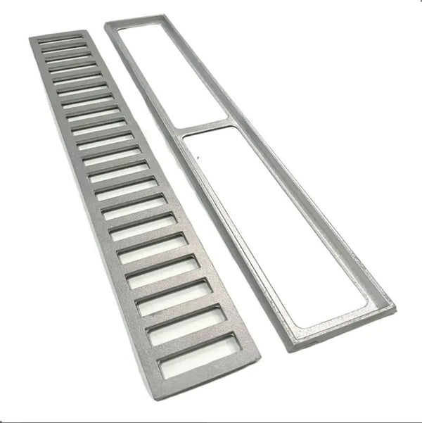 Ralo Linear 10x50cm Grelha de Alumínio com Aro