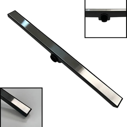 Ralo Linear Oculto Sifonado 7x90cm Preto