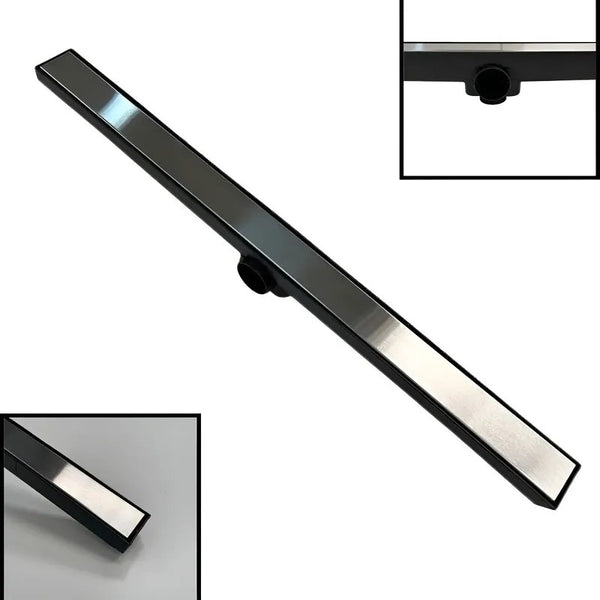 Ralo Linear Oculto Sifonado 7x90cm Preto