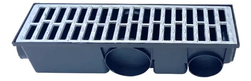 Ralo Linear Modular de Alumínio Preto 12x50cm