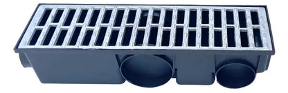 Ralo Linear Modular de Alumínio Preto 12x50cm
