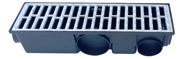Ralo Linear Modular de Alumínio Preto 12x50cm