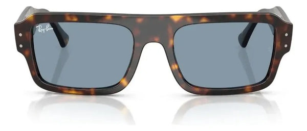 Óculos de Sol Ray-Ban Flacko RB4454 Havana Lente Azul