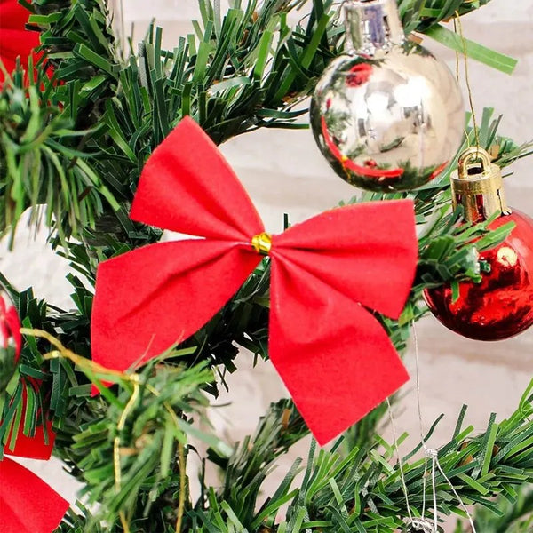 Laço de Natal Enfeite Natalino Kit 12 Unidades