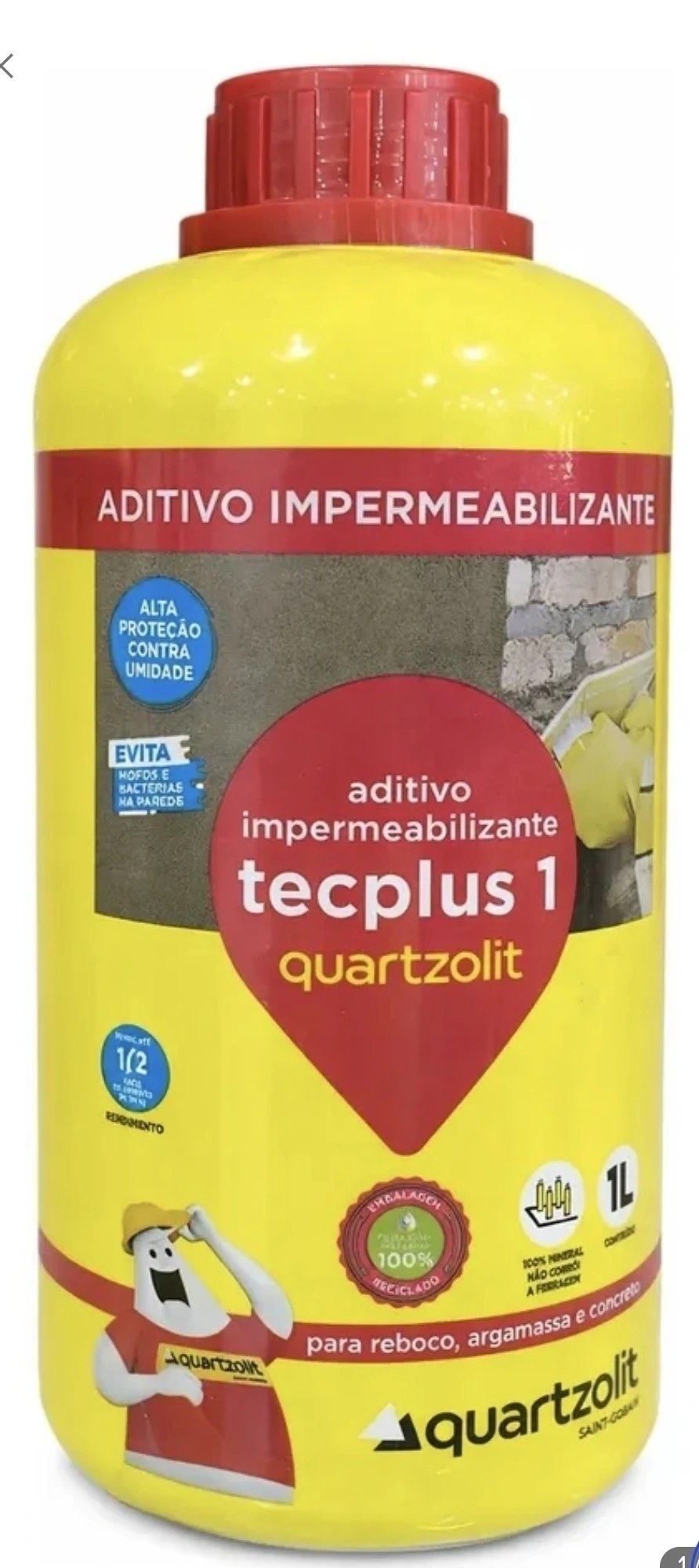 Aditivo Impermeabilizante Quartzolit Tecplus 1