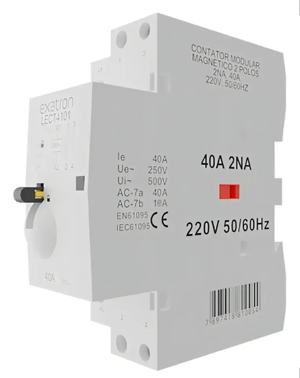Contator Modular Bipolar 40A 2NA Exatron LECT4101 220V