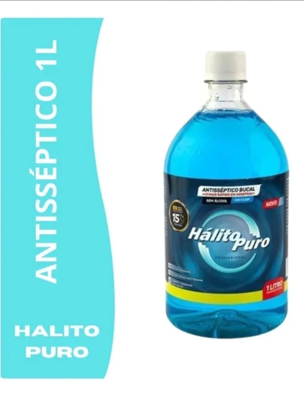 Enxaguante Bucal Hálito Puro sem Álcool 1L