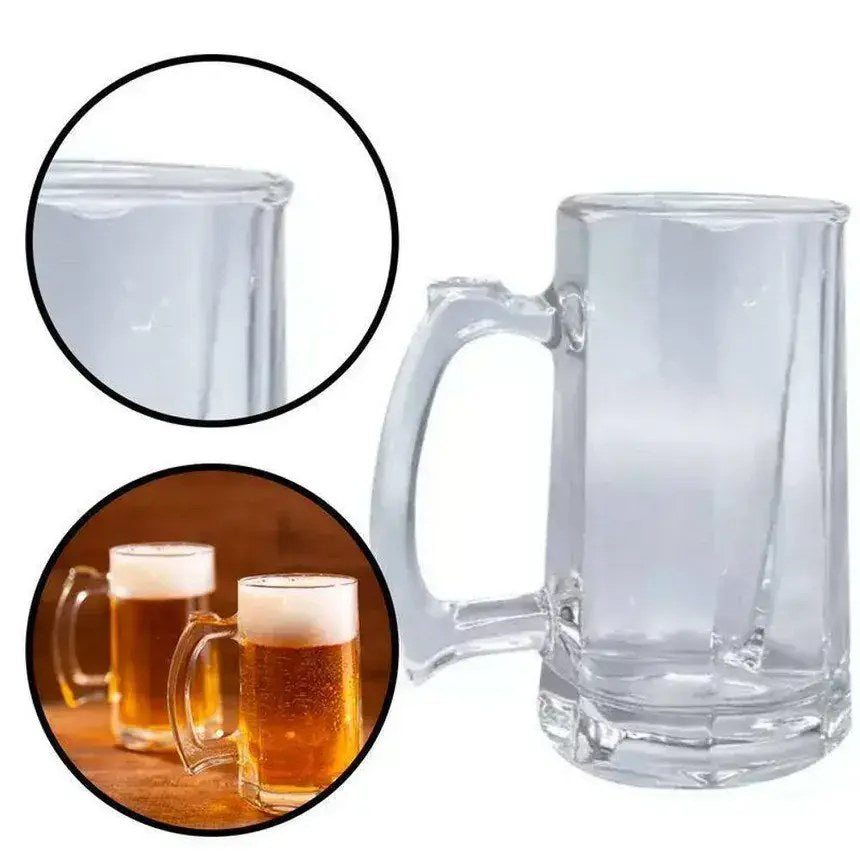 Kit 6 Canecas de Chopp em Vidro 330ml