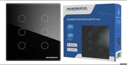 Interruptor Inteligente Wi-Fi Novadigital 6 Teclas 4x4
