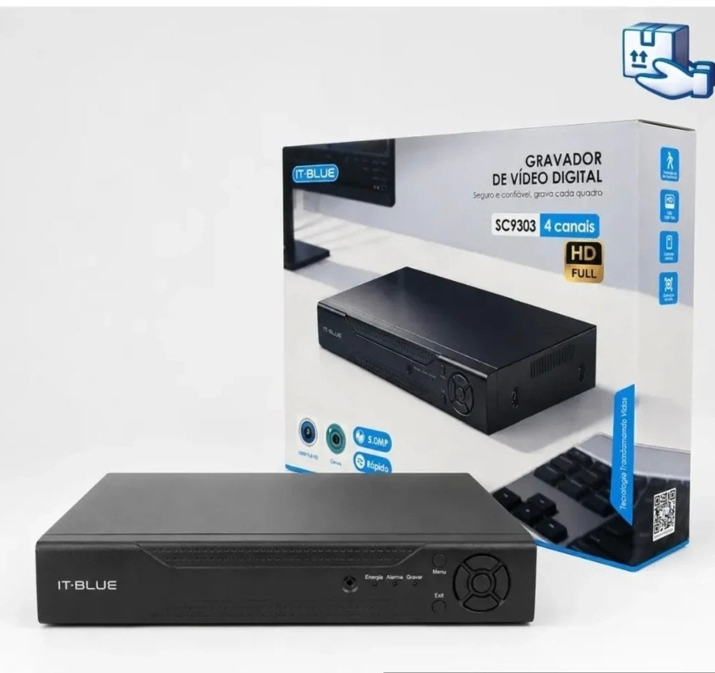 DVR Gravador CFTV 4 Canais Full HD com Acesso Remoto