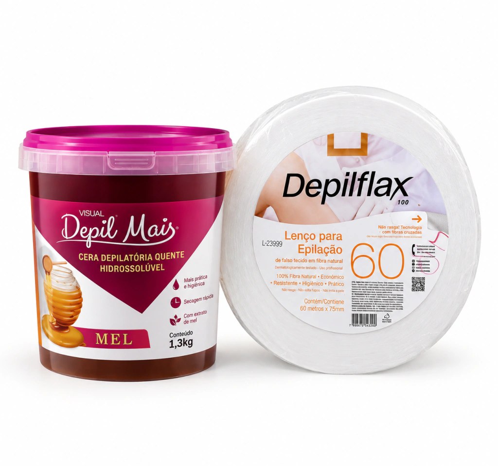 Kit Depilação Cera com Lenços