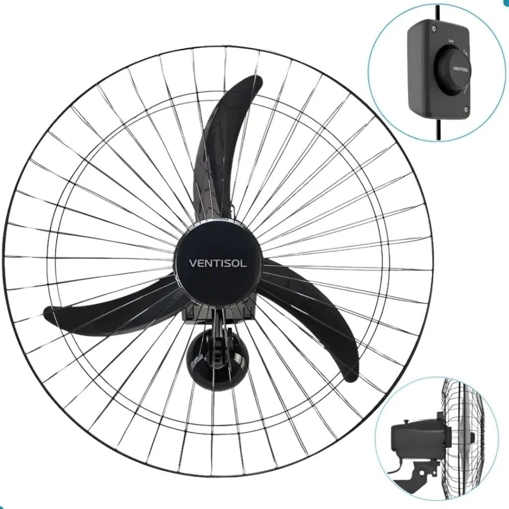 Ventilador de Parede Oscilante Industrial 60cm 220V
