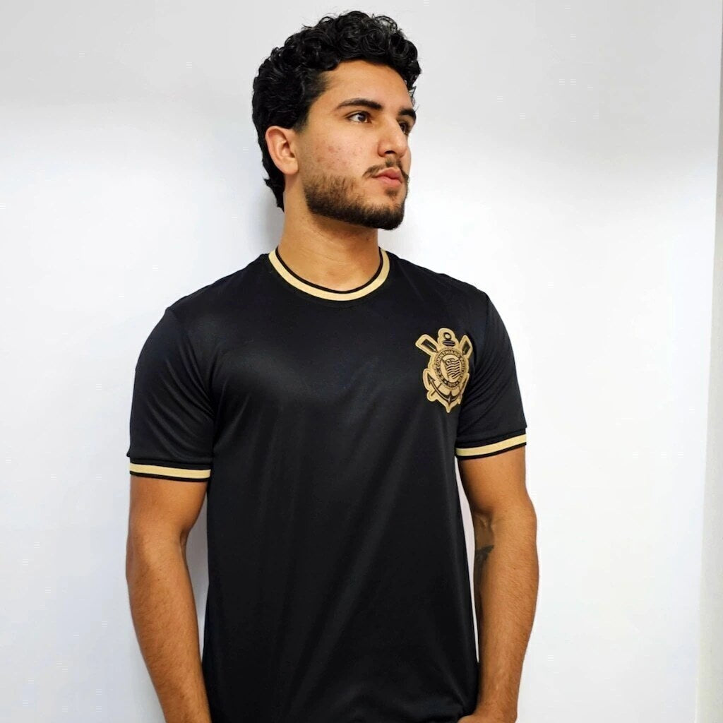 Camisa Corinthians Símbolo Gold Bordado Coimbra Masculina Tam. GG (Segunda Linha)