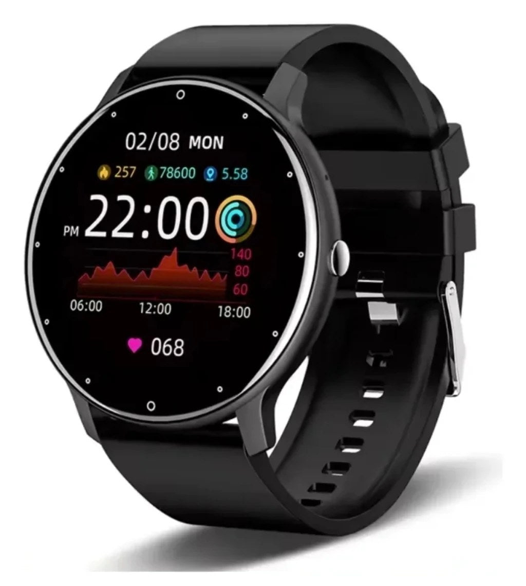 Smartwatch Esportivo com Tela Redonda e Monitoramento