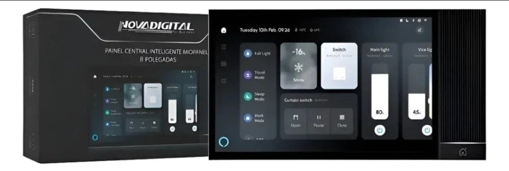 Painel Hub Zigbee, Bluetooth e IR Novadigital Midpanel MPN-08