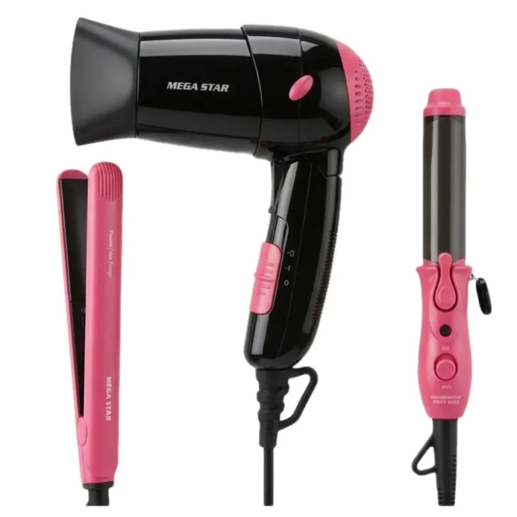 Kit Secador, Chapinha e Modelador 3 em 1 Bivolt