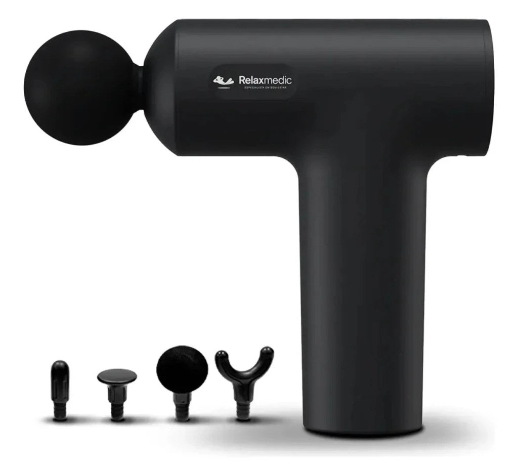 Pistola Massageadora Portátil 5 Velocidades Relaxmedic