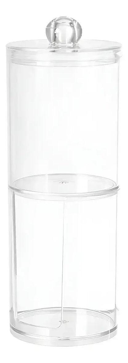 Porta Algodão e Cotonete Acrílico Transparente