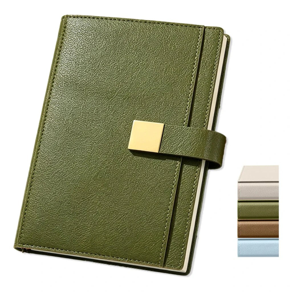 Caderno A5 com Fecho de Pressão 100 Folhas Pautadas
