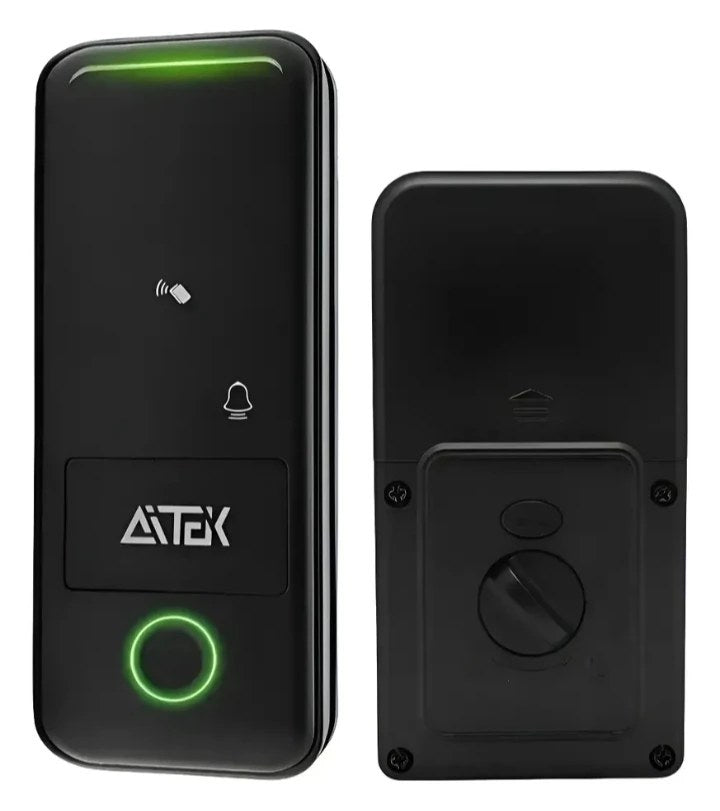 Fechadura Digital de Sobrepor Aitek com Senha e Biometria