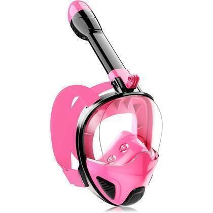 Máscara de Mergulho Snorkel Facial Completa Rosa