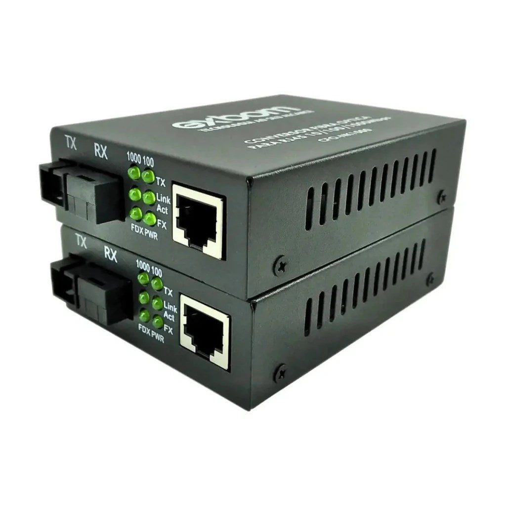 Conversor de Mídia Fibra Óptica Gigabit RJ45 1000Mb Par