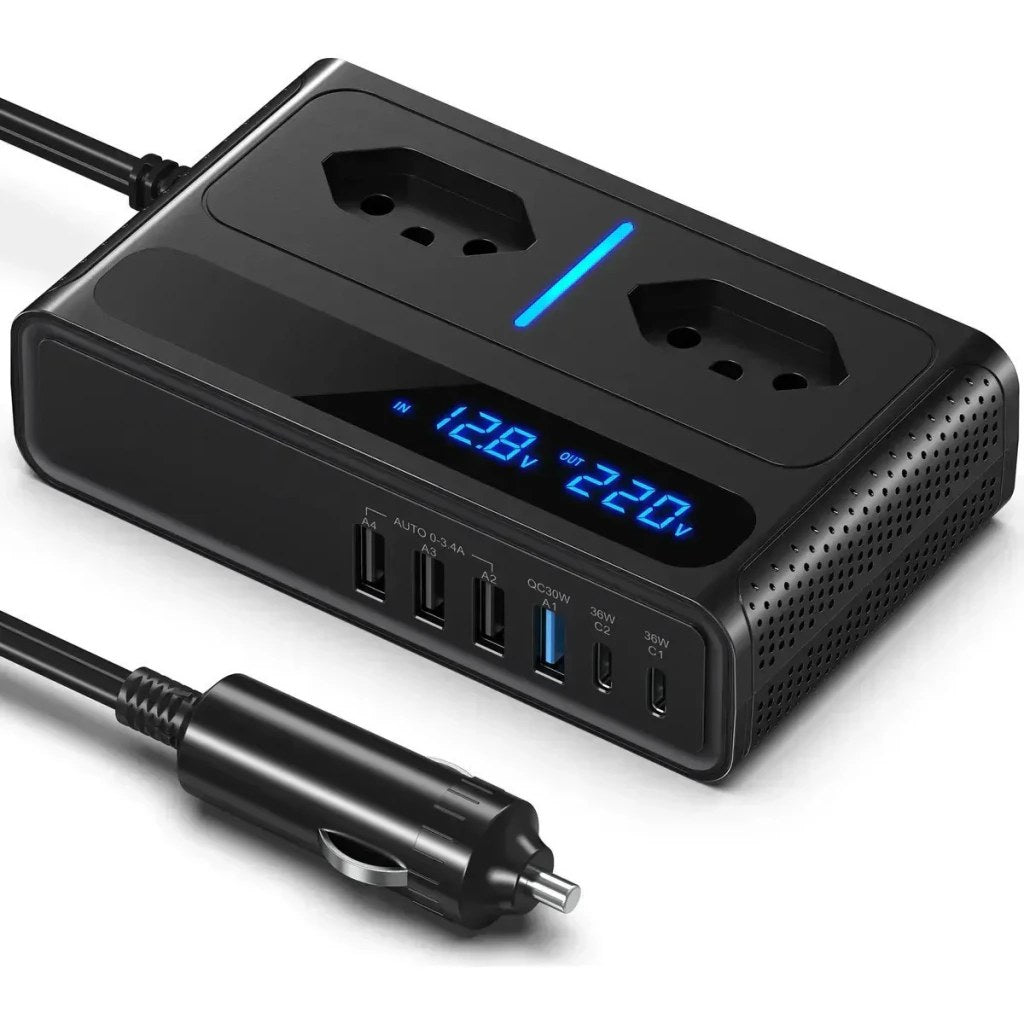 Inversor Veicular NTESX 12V para 600W com 2 Tomadas e USB