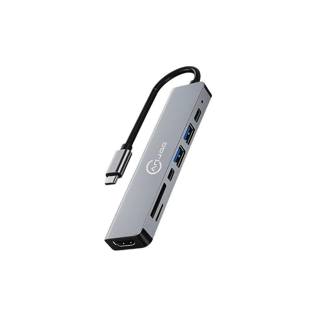 Hub USB-C 7 em 1 HDMI 4K PD 100W SD TF USB 3.0