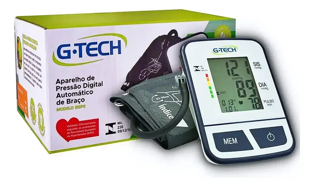 Aparelho de Pressão Digital Automático de Braço G-Tech BSP11