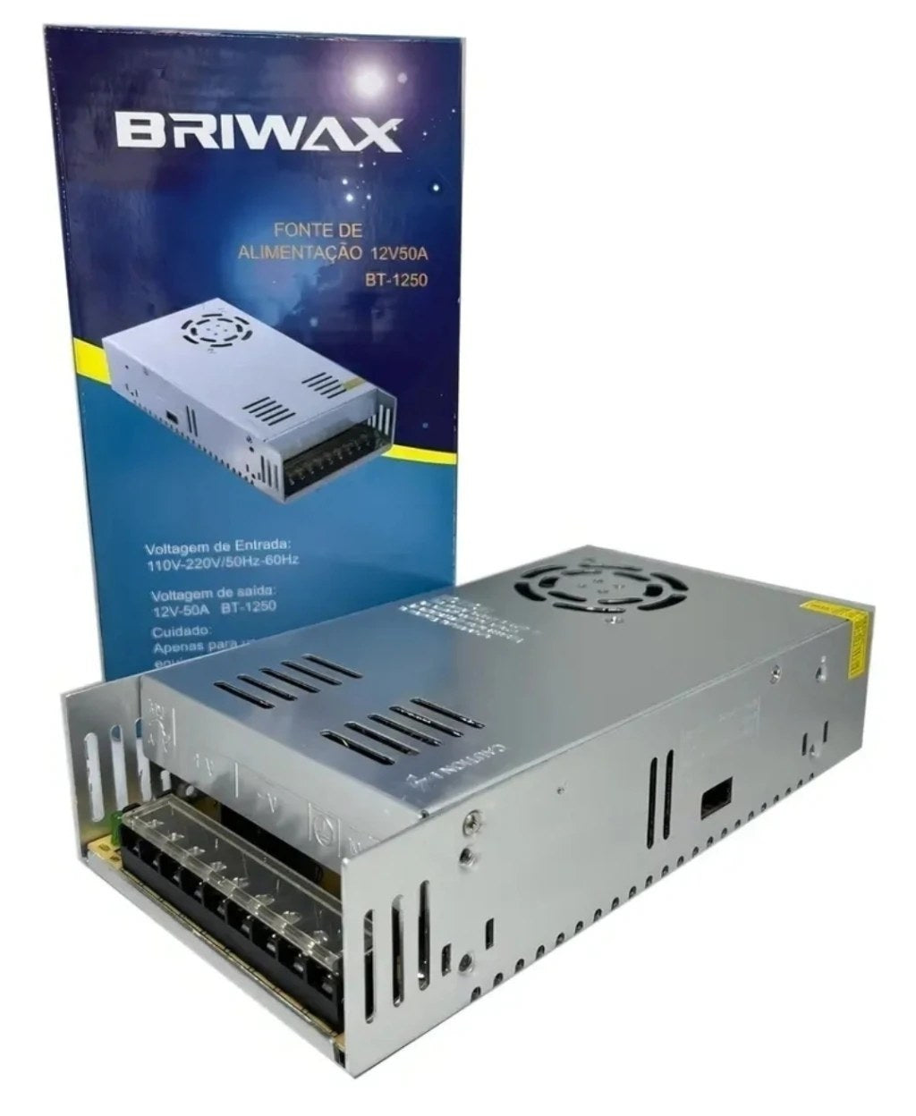 Fonte Chaveada Briwax 12V 50A 600W Bivolt