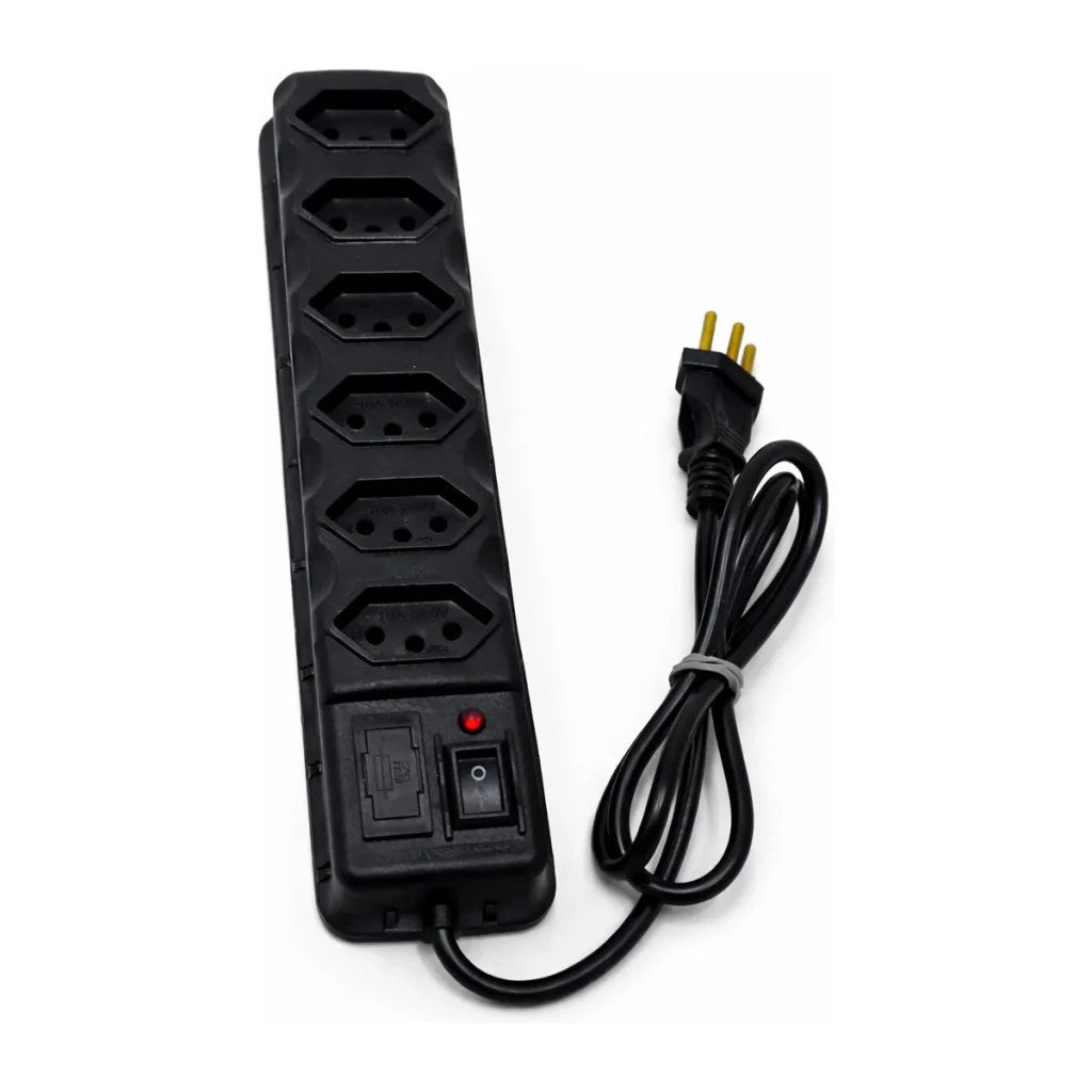 Filtro de Linha Mega Plug 6 Tomadas com Régua de Extensão