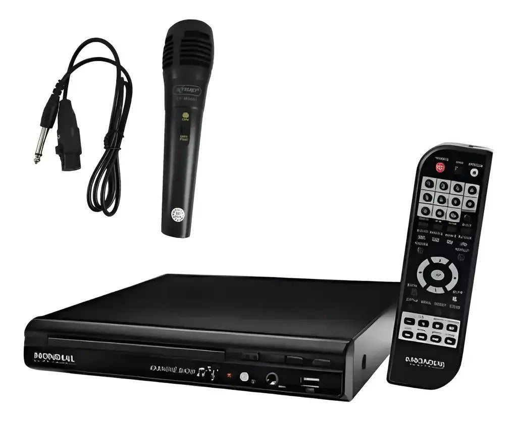 DVD Player Karaokê Mondial com USB e Microfone