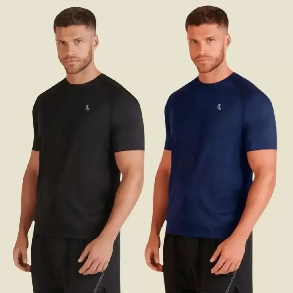 Kit 2 Camisetas Dry Masculina Fit Lupo Básica Tam. M