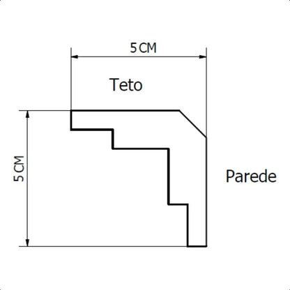 Kit Moldura de Isopor Roda-Teto Sanca 22m - foto 2