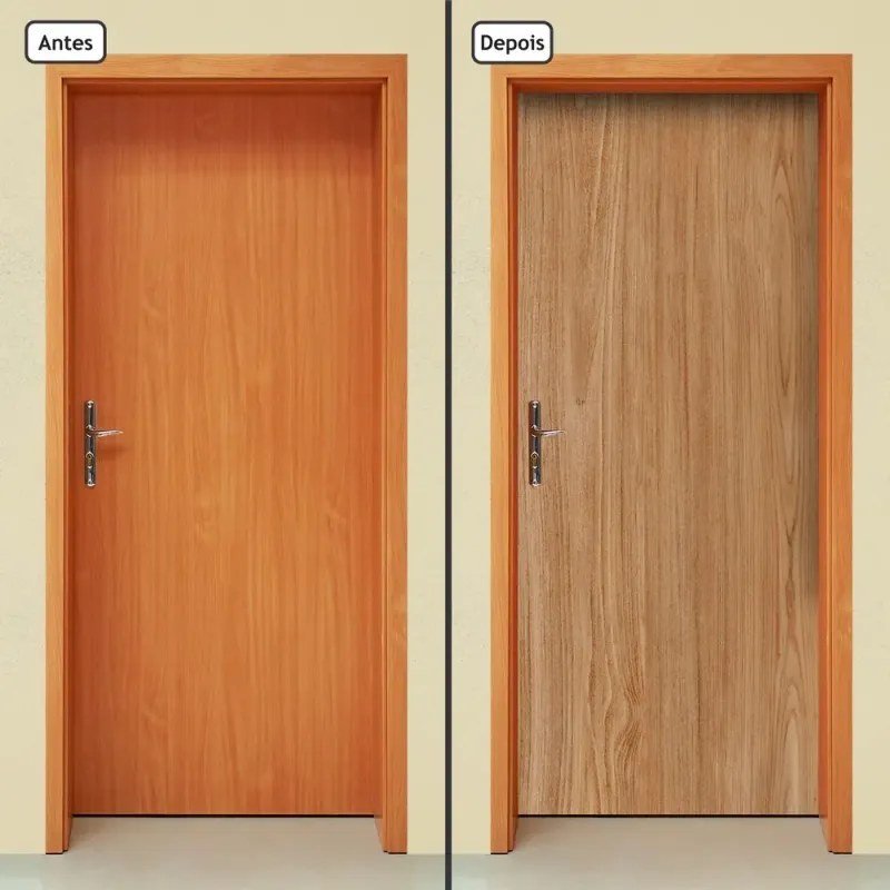 Adesivo Decorativo de Porta Madeira 2m x 90cm - foto 2