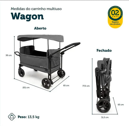 Carrinho Multiuso Safety 1st Wagon Cinza - foto 2