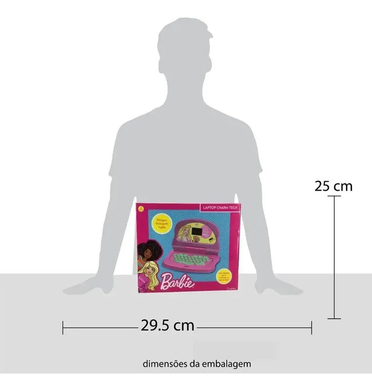 Laptop Infantil Barbie Charm Tech Bilíngue Candide - foto 2