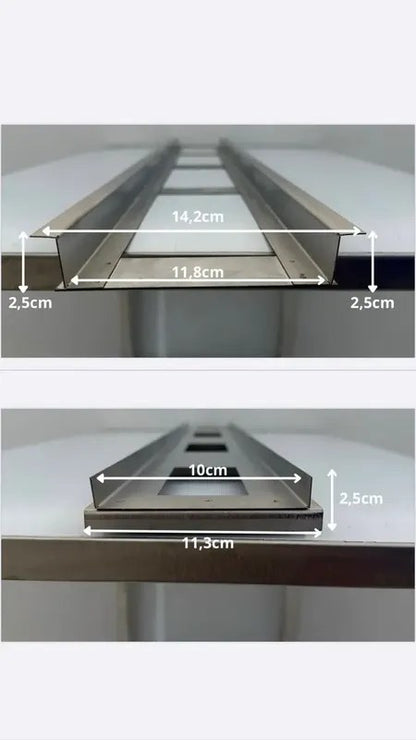 Ralo Linear Oculto Inox 100x10cm para Piscina - foto 2