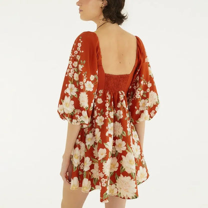 Vestido Farm Azulejaria Vermelho Tam G - foto 2