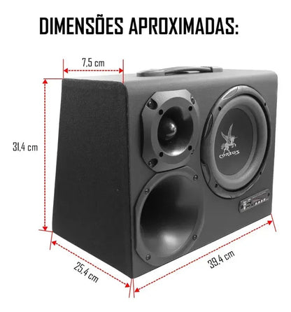 Caixa Trio Amplificada Corzus HC500 8 Pol. Bluetooth - foto 2