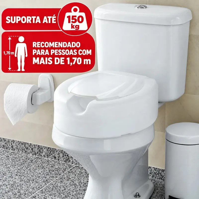Assento Sanitário Elevado 13,5cm com Tampa - foto 2