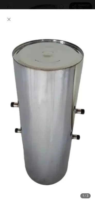 Cilindro para Serpentina Aço Inox 50 Litros 80x32cm - foto 2