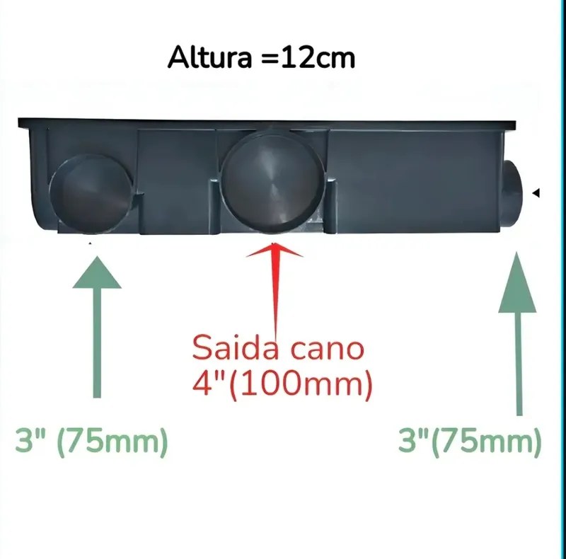 Ralo Linear Modular de Alumínio Preto 12x50cm - foto 2
