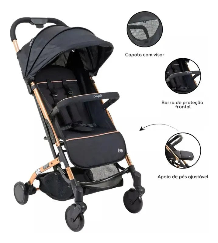 Carrinho de Bebê Burigotto Zap Compacto Dobrável - foto 2
