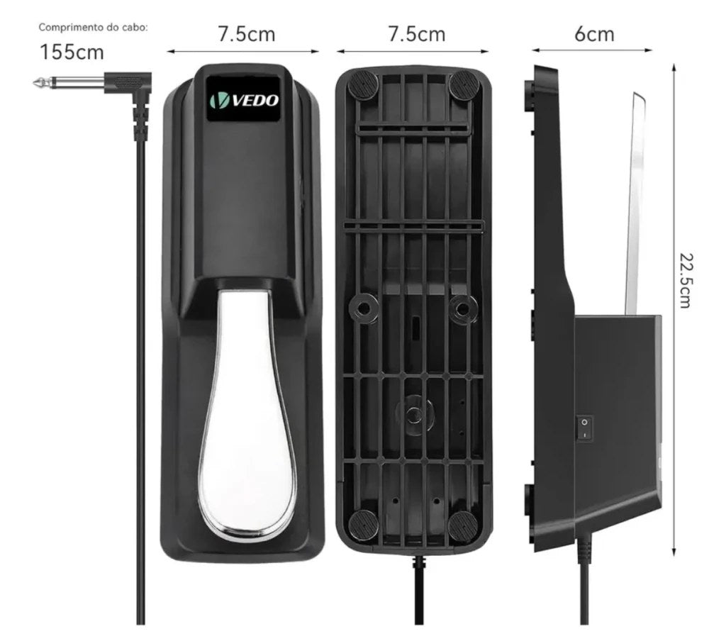 Pedal Sustain para Piano e Teclado - foto 2