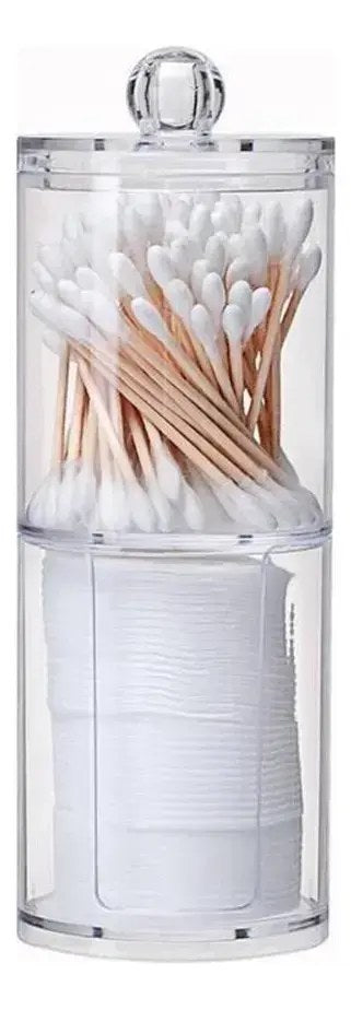 Porta Algodão e Cotonete Acrílico Transparente - foto 2
