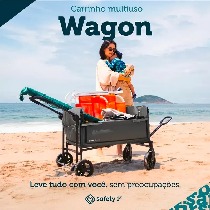 Carrinho Multiuso Safety 1st Wagon Cinza - foto 3