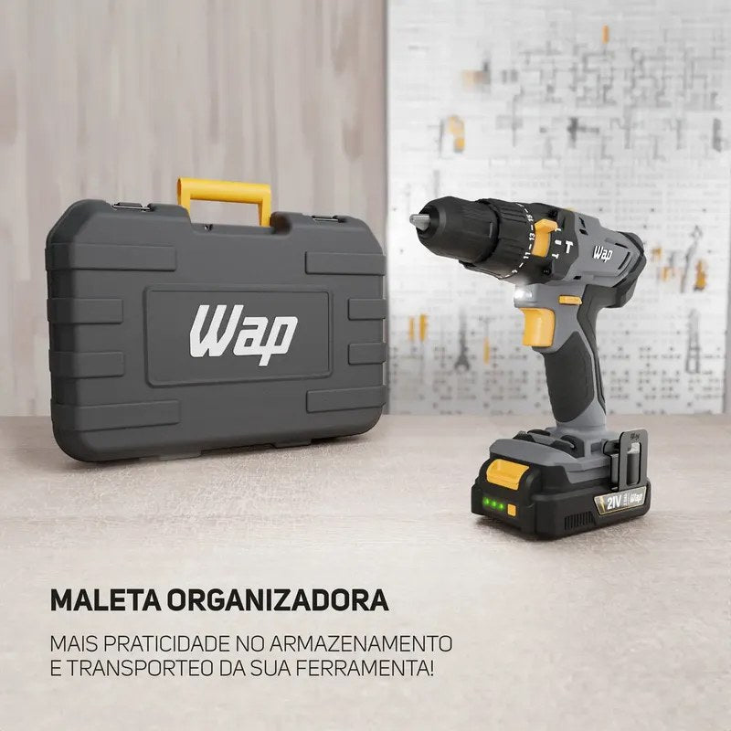 Parafusadeira e Furadeira de Impacto Wap 12V com Maleta - foto 3